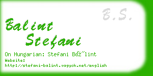 balint stefani business card